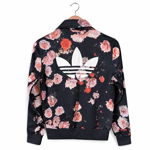Adidas Originals Firebird Floral Roses Track Jacket F78292 Size 34 / XS - Picture 3 of 9